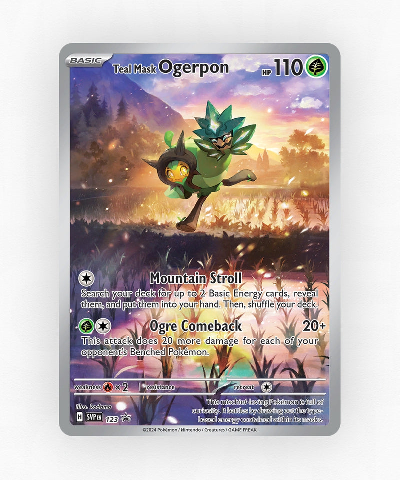Teal Mask Ogerpon - Scarlet & Violet Black Star Promos 123 (Pokemon Center Stamp)