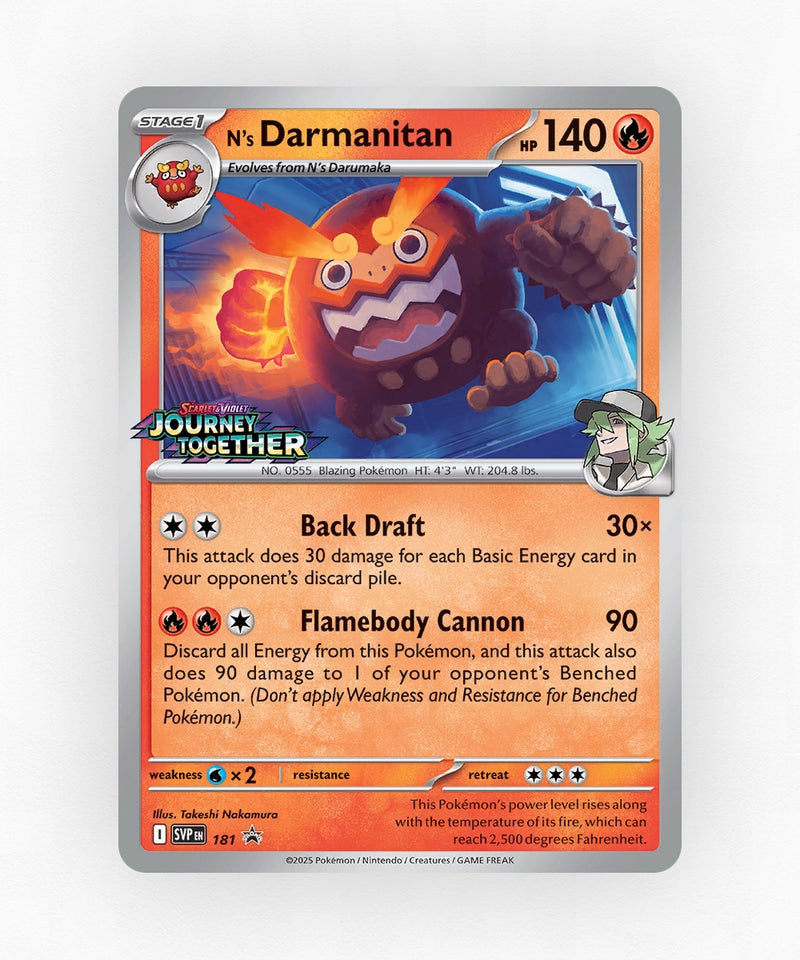N's Darmanitan - Scarlet & Violet Black Star Promos 181 (Staff Stamp)