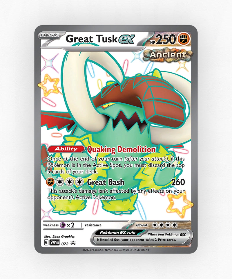 Great Tusk ex - Scarlet & Violet Black Star Promos 072 (Jumbo)