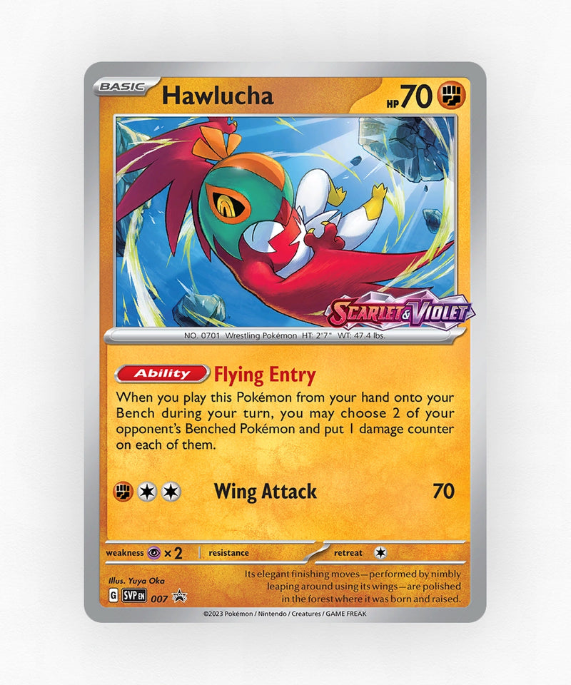 Hawlucha - Scarlet & Violet Black Star Promos 007 (Staff Stamp)