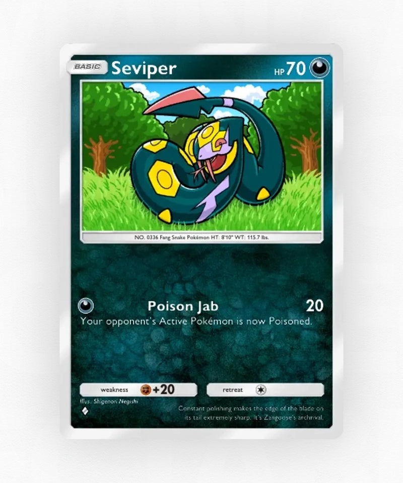 Seviper - Pulsing Aura 104 (Non-Holo)