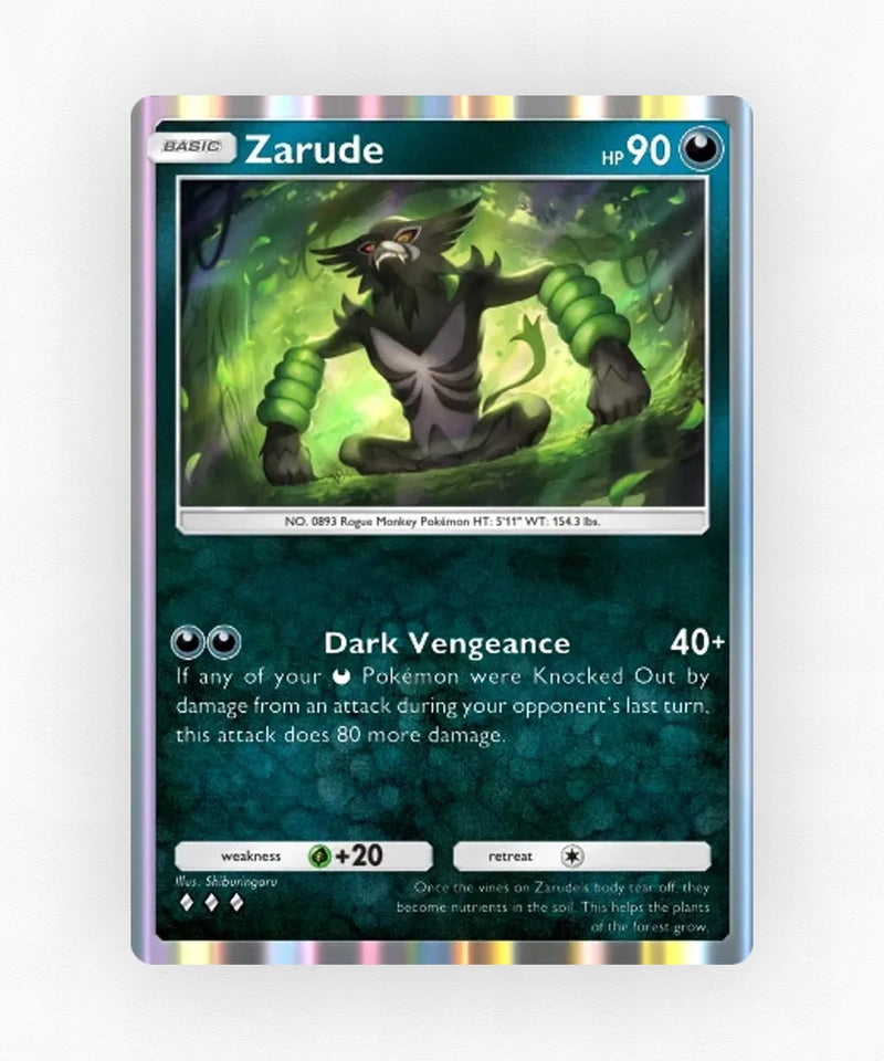 Zarude - Pulsing Aura 114 (Non-Holo)
