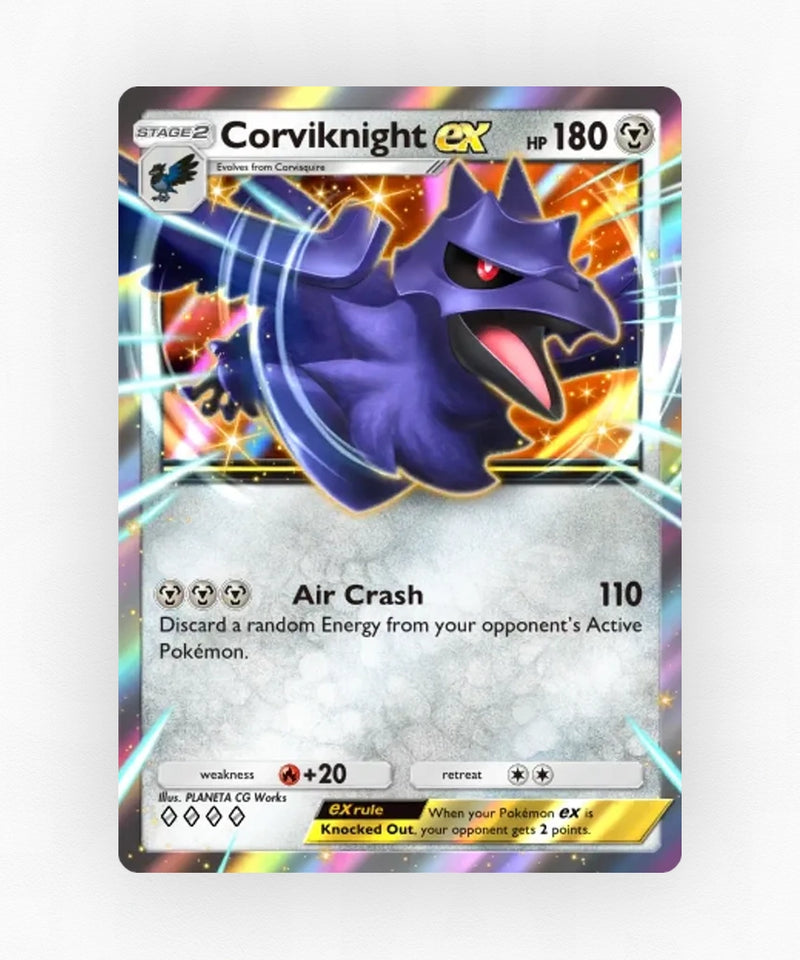 Corviknight ex - Pulsing Aura 124 (Non-Holo)