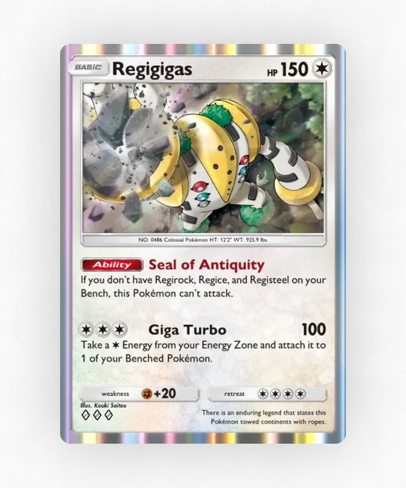 Regigigas - Pulsing Aura 134 (Non-Holo)