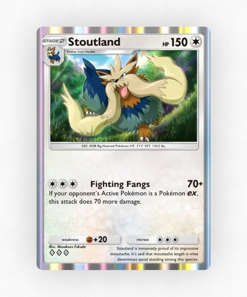 Stoutland - Pulsing Aura 139 (Non-Holo)