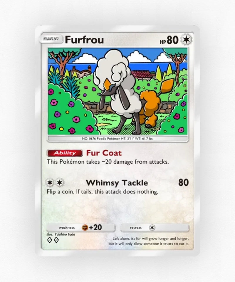 Furfrou - Pulsing Aura 144 (Non-Holo)