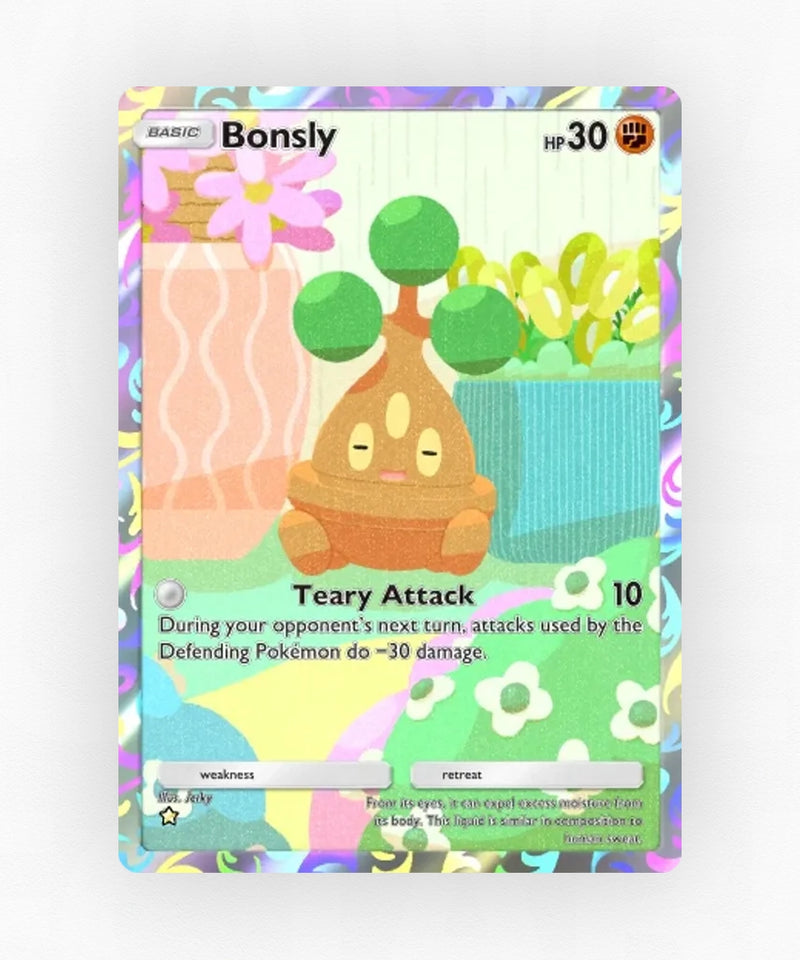 Bonsly - Pulsing Aura 168 (Non-Holo)