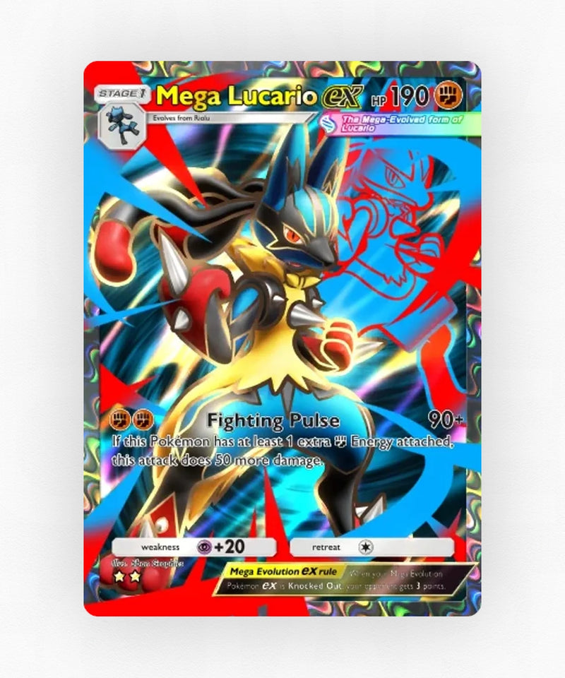 Mega Lucario ex - Pulsing Aura 184 (Non-Holo)