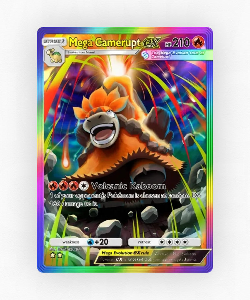 Mega Camerupt ex - Pulsing Aura 195 (Non-Holo)