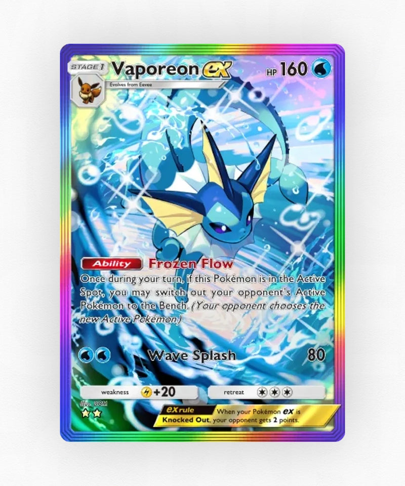 Vaporeon ex - Pulsing Aura 196 (Non-Holo)