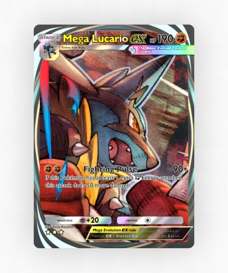 Mega Lucario ex - Pulsing Aura 204 (Non-Holo)
