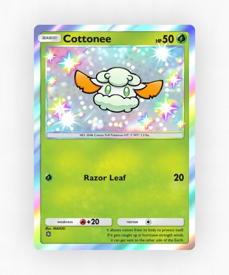 Cottonee - Pulsing Aura 205 (Non-Holo)