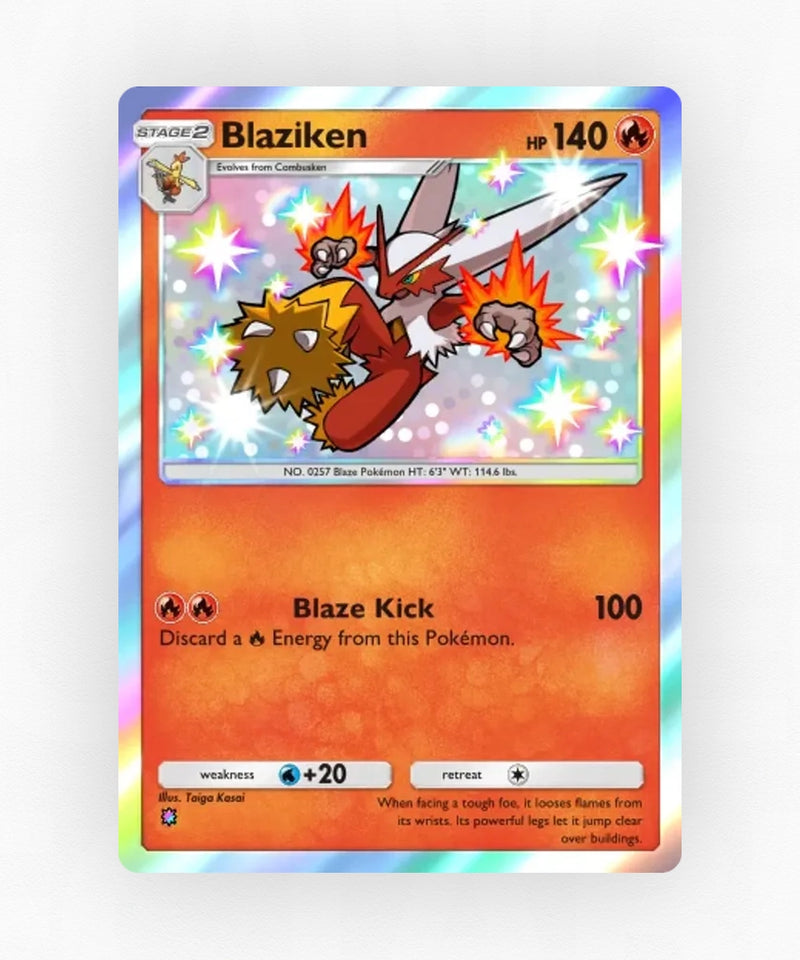 Blaziken - Pulsing Aura 208 (Non-Holo)