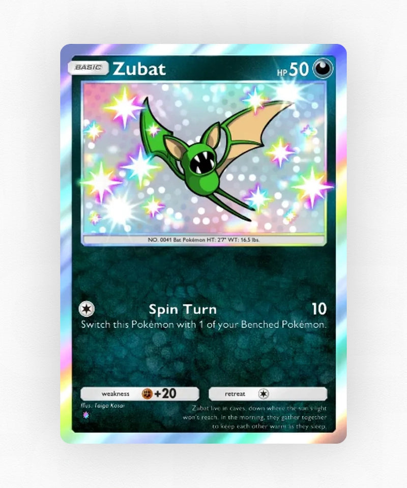 Zubat - Pulsing Aura 212 (Non-Holo)