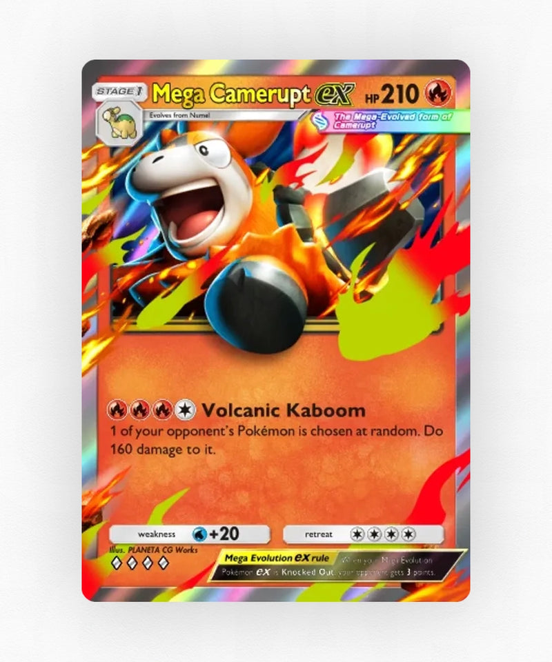 Mega Camerupt ex - Pulsing Aura 23 (Non-Holo)