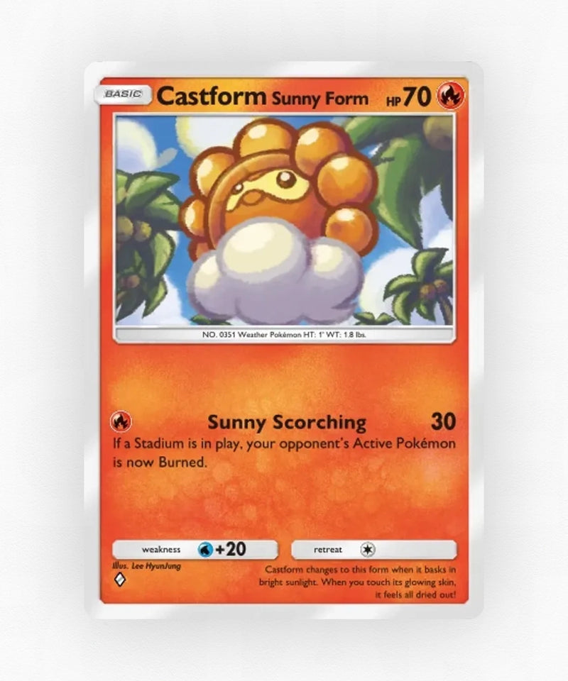 Castform Sunny Form - Pulsing Aura 24 (Non-Holo)