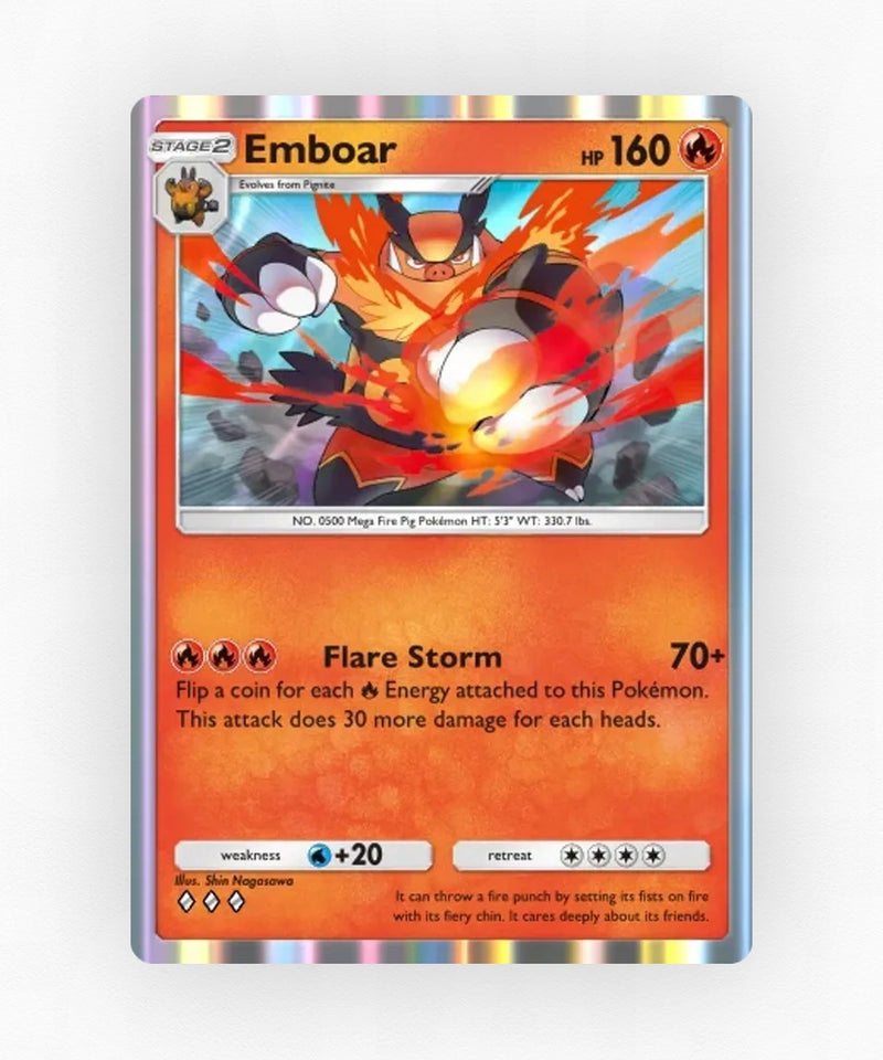 Emboar - Pulsing Aura 28 (Non-Holo)