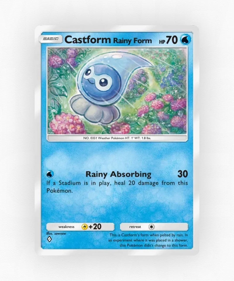 Castform Rainy Form - Pulsing Aura 40 (Non-Holo)
