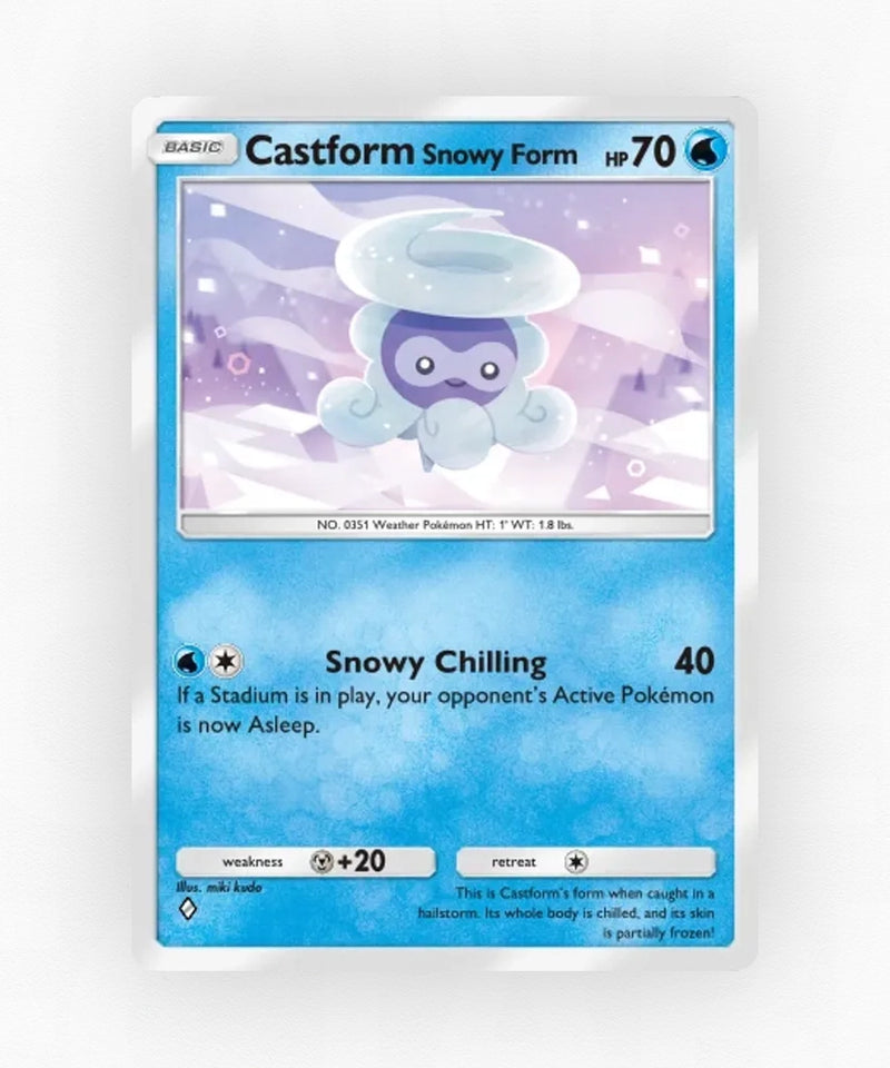 Castform Snowy Form - Pulsing Aura 41 (Non-Holo)