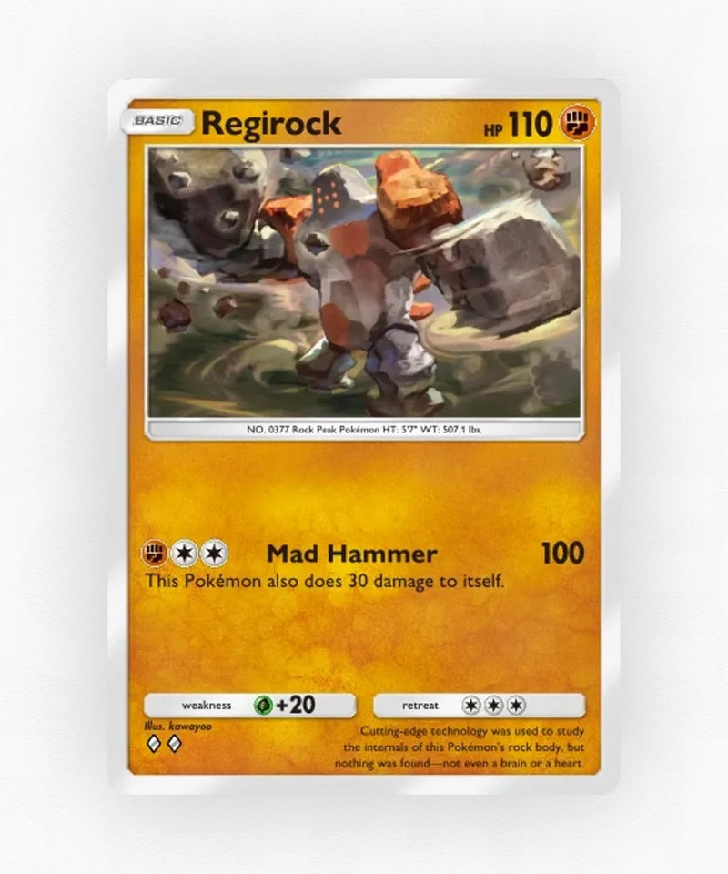 Regirock - Pulsing Aura 77 (Non-Holo)