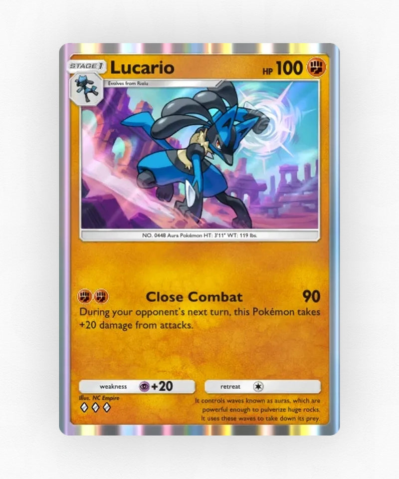Lucario - Pulsing Aura 80 (Non-Holo)